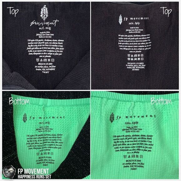 FP MOVEMENT HAPPINESS RUNS SET: PRAJNA SHORT + SQUARE NECK BRA IN GREEN & BLACK - Picture 11 of 15